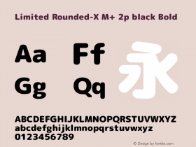 Limited Rounded-X M+ 2p black