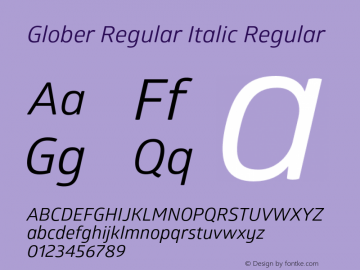 Glober Regular Italic