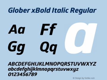 Glober xBold Italic