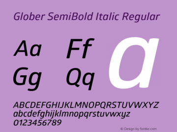 Glober SemiBold Italic