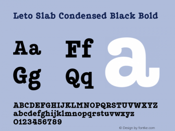 Leto Slab Condensed Black