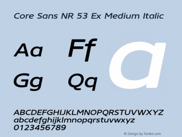 Core Sans NR 53 Ex Medium