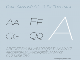 Core Sans NR SC 13 Ex Thin