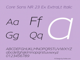 Core Sans NR 23 Ex ExtraLt