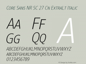 Core Sans NR SC 27 Cn ExtraLt