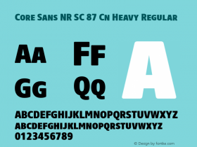 Core Sans NR SC 87 Cn Heavy