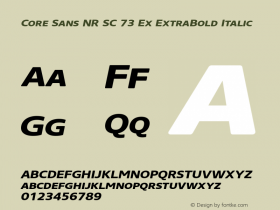 Core Sans NR SC 73 Ex ExtraBold