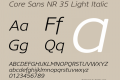 Core Sans NR 35 Light