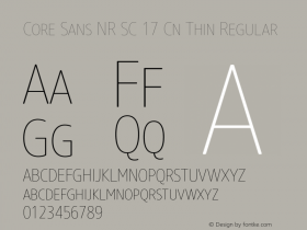 Core Sans NR SC 17 Cn Thin