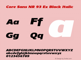 Core Sans NR 93 Ex Black