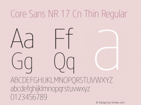 Core Sans NR 17 Cn Thin