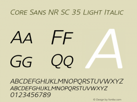 Core Sans NR SC 35 Light