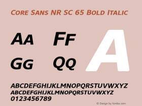 Core Sans NR SC 65 Bold