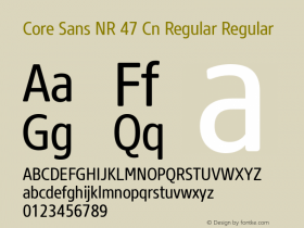 Core Sans NR 47 Cn Regular