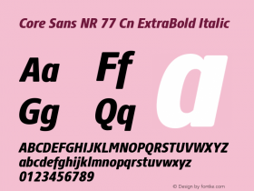 Core Sans NR 77 Cn ExtraBold