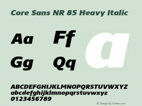 Core Sans NR 85 Heavy