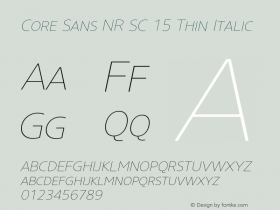 Core Sans NR SC 15 Thin