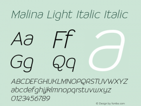 Malina Light Italic