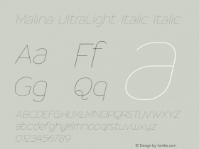 Malina UltraLight Italic