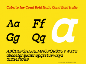 Cabrito Inv Cond Bold Italic