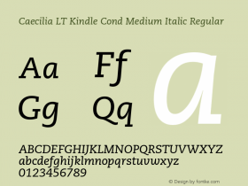 Caecilia LT Kindle Cond Medium Italic