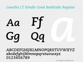 Caecilia LT Kindle Cond BoldItalic