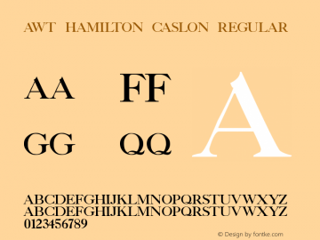 AWT Hamilton Caslon