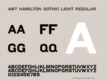 AWT Hamilton Gothic Light