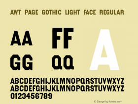 AWT Page Gothic Light Face