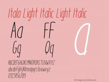 Italo Light Italic