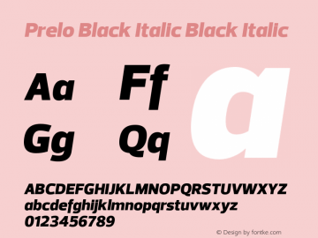 Prelo Black Italic