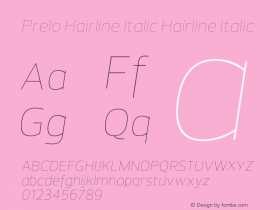 Prelo Hairline Italic