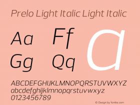 Prelo Light Italic