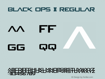 Black Ops II Font Download