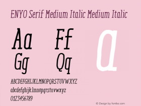 ENYO Serif Medium Italic