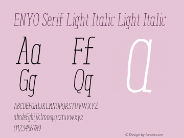 ENYO Serif Light Italic