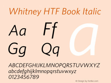 Whitney HTF Book