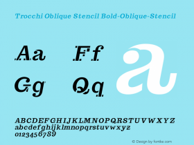 Trocchi Oblique Stencil