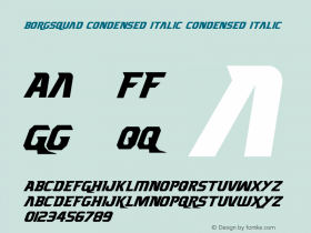 Borgsquad Condensed Italic