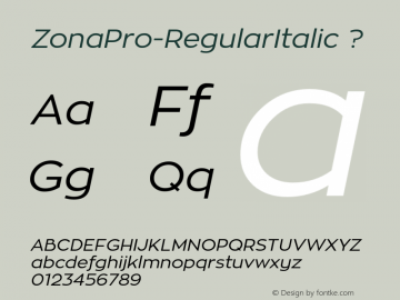 ZonaPro-RegularItalic