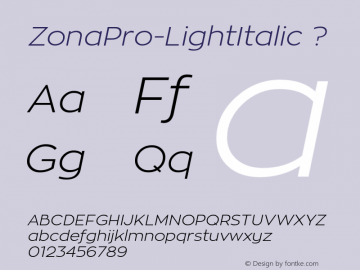 ZonaPro-LightItalic