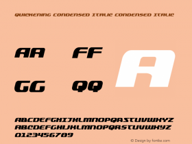 Quickening Condensed Italic