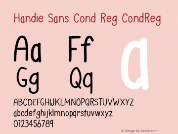 Handie Sans Cond Reg