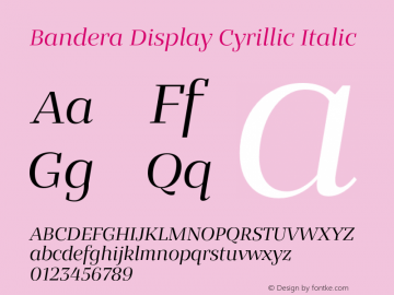 Bandera Display Cyrillic
