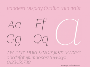 Bandera Display Cyrillic Thin