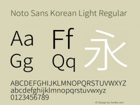 Noto Sans Korean Light