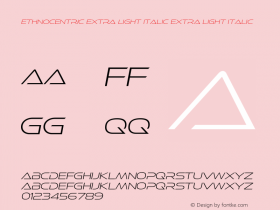 Ethnocentric Extra Light Italic
