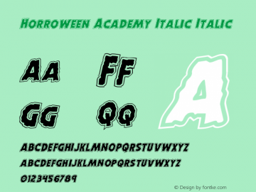 Horroween Academy Italic