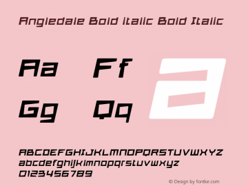 Angledale Bold italic