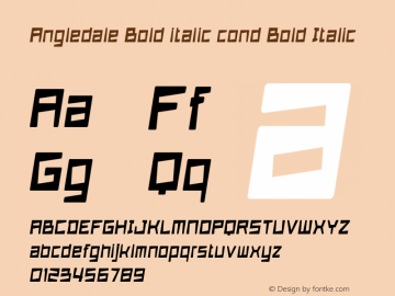 Angledale Bold italic cond